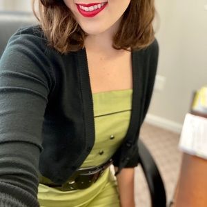 Stop Starring Medium Wiggle Dress Olive Pinup